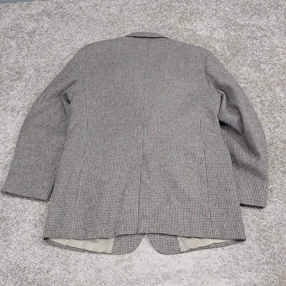 Wentworth Mens Grey Brown Houndstooth Two Button Blazer Sport Coat Jacket - Picture 6 of 10